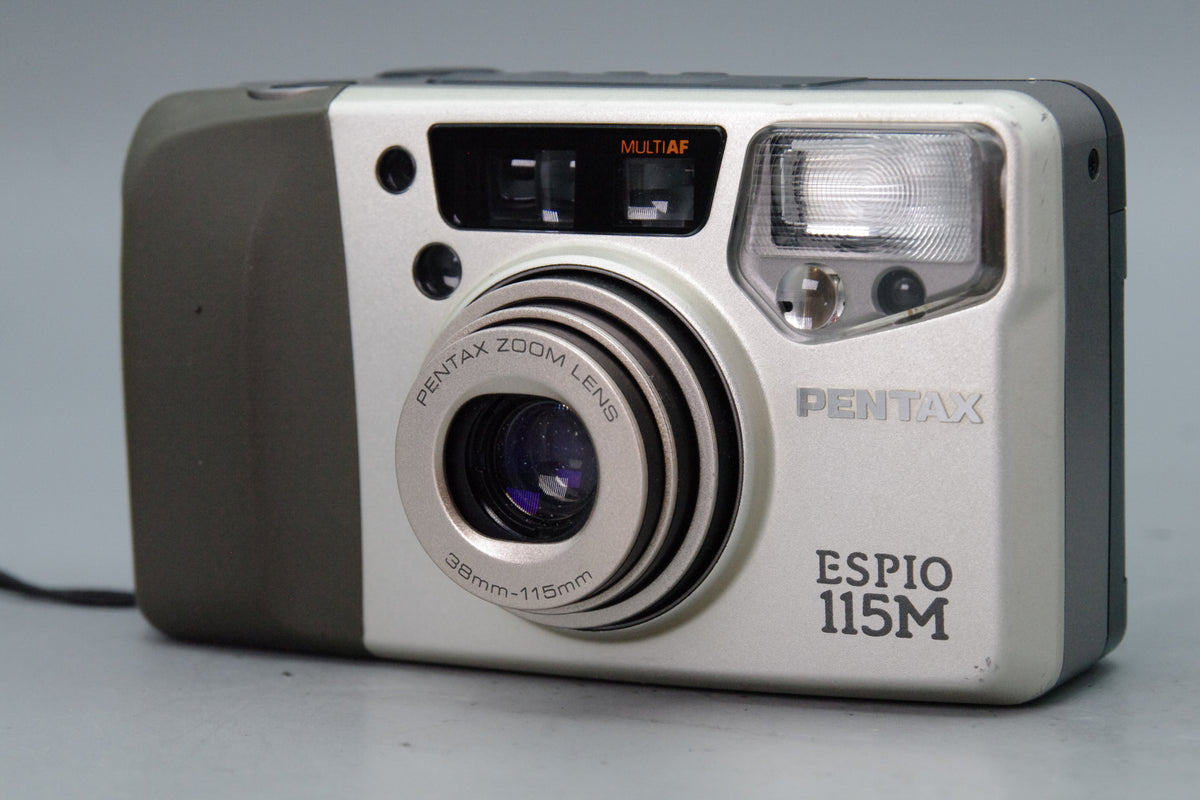 Pentax Espio 115M MultiAF 38-115mm Zoom 35mm Point Shoot Camera Soft Case Tested
