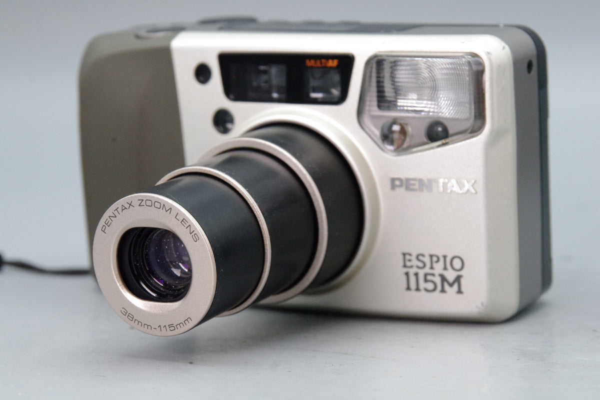 Pentax Espio 115M MultiAF 38-115mm Zoom 35mm Point Shoot Camera Soft Case Tested