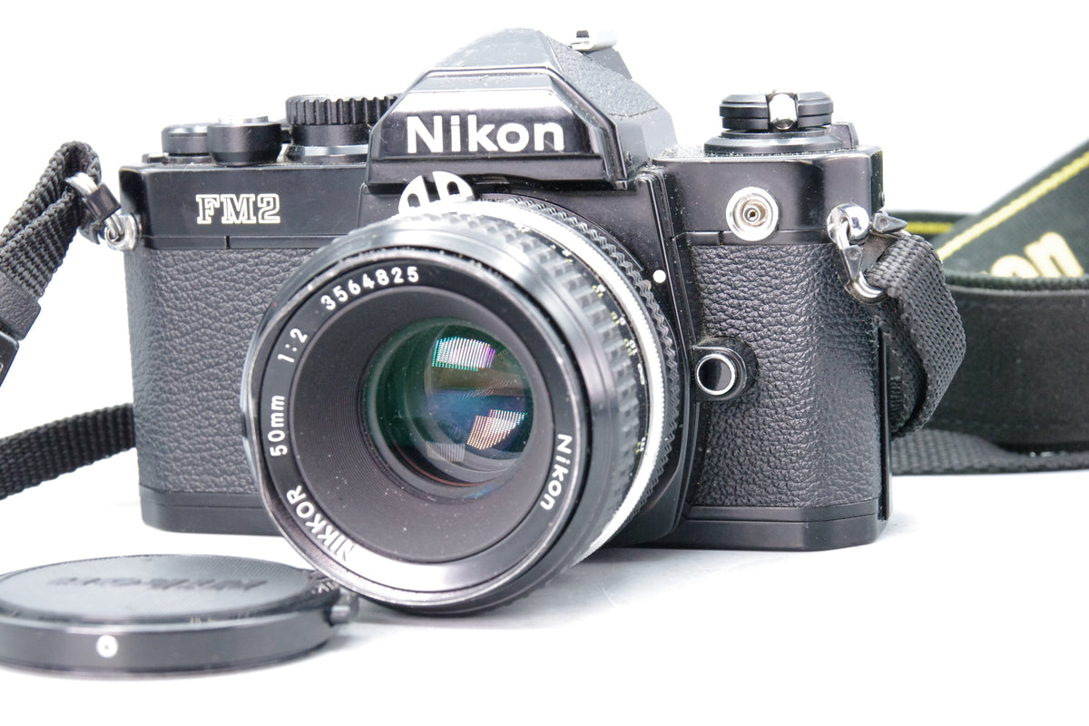 Nikon FM2 Black 35mm SLR Film Camera with Nikkor 50mm f2 Lens Tested