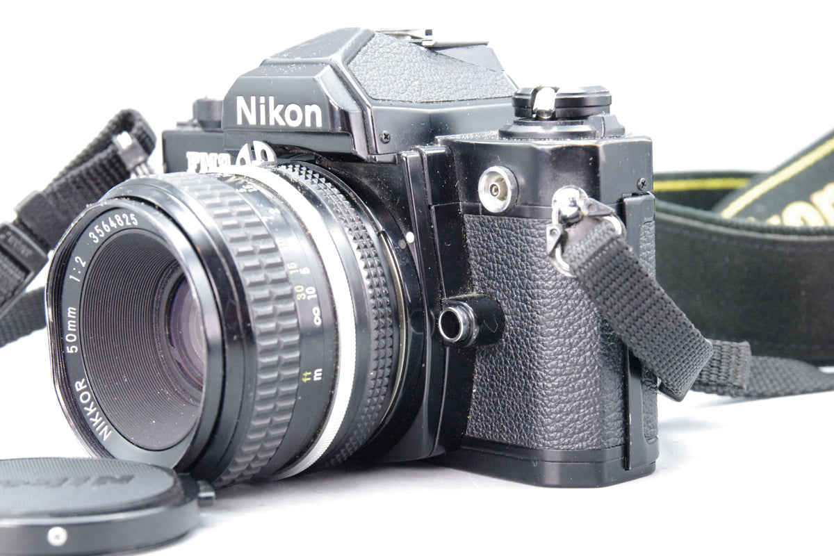 Nikon FM2 Black 35mm SLR Film Camera with Nikkor 50mm f2 Lens Tested