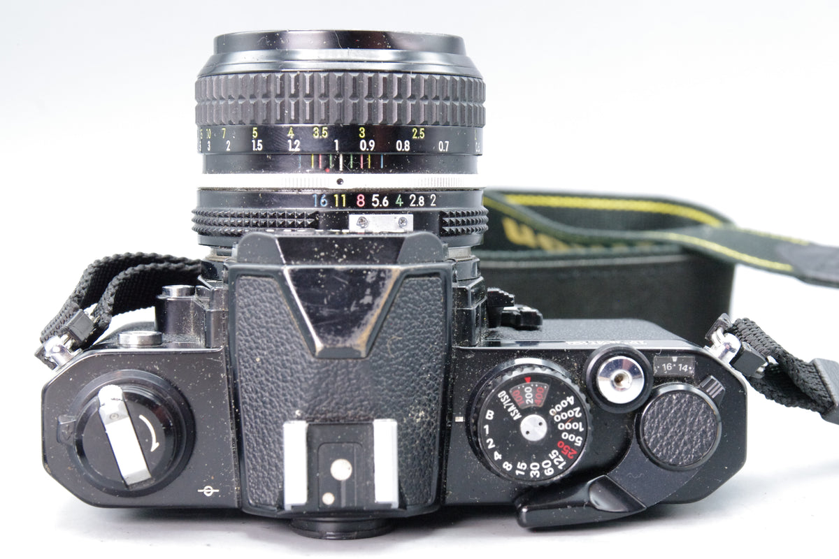 Nikon FM2 Black 35mm SLR Film Camera with Nikkor 50mm f2 Lens Tested