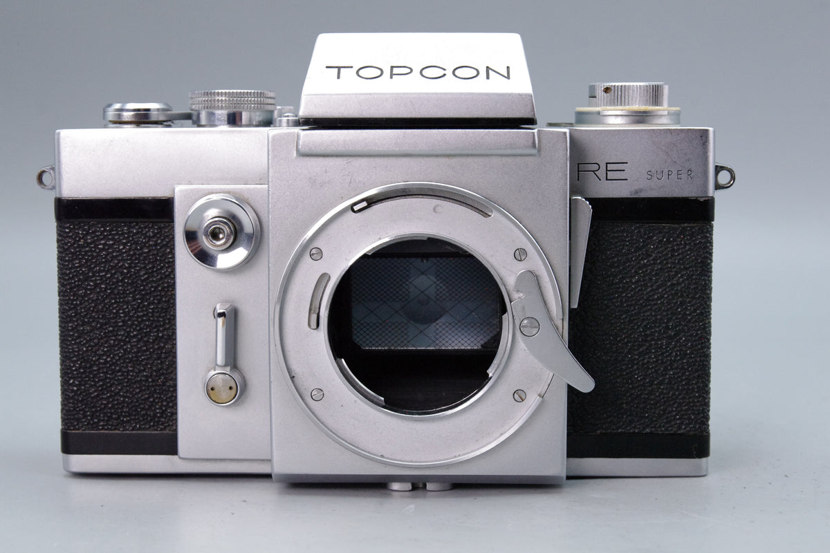 Topcon RE Super Tokyo Kogaku 35mm SLR Film Camera Body Chrome Spares Repair