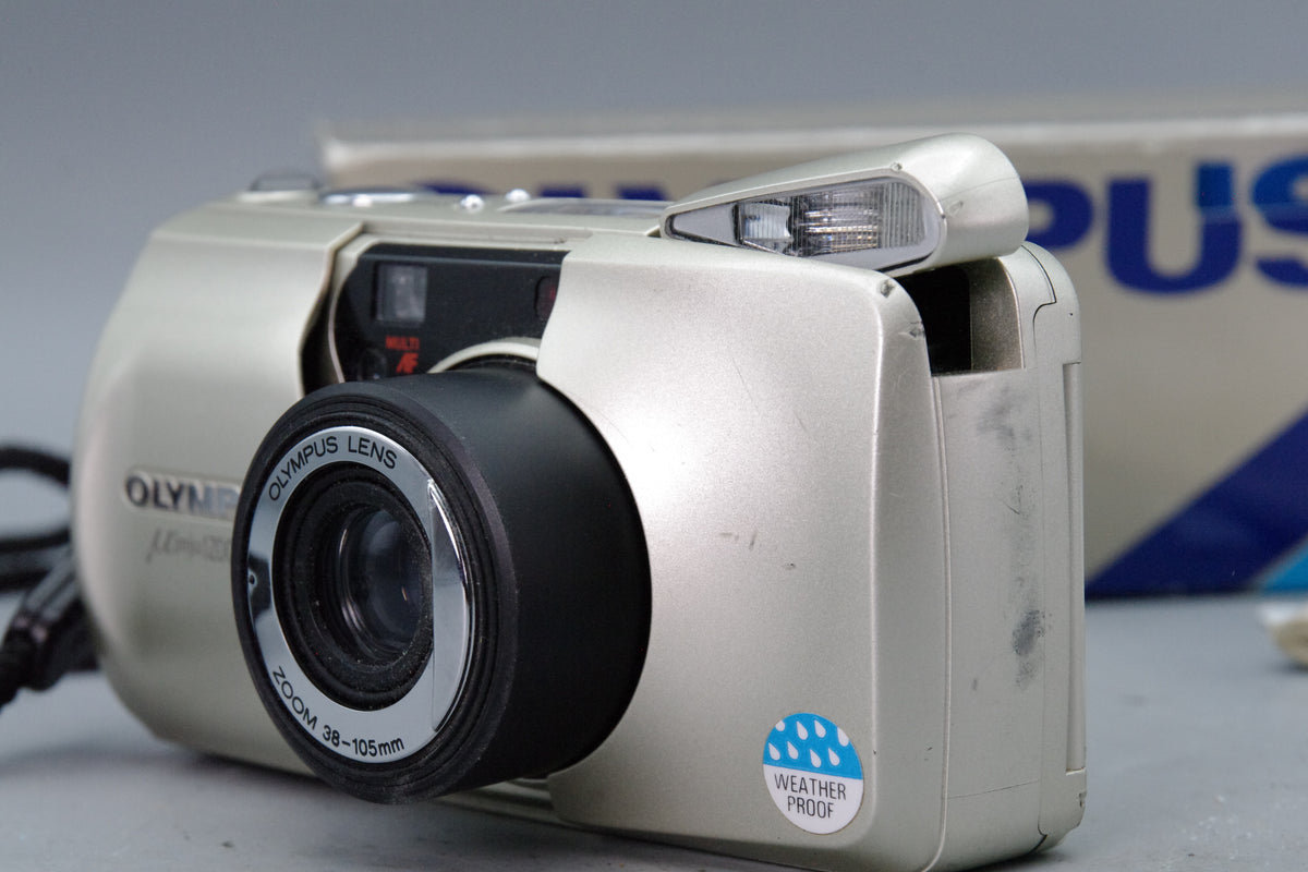 Olympus Mju Zoom 105 35mm Film Camera – Boxed – Tested & Working – Excellent