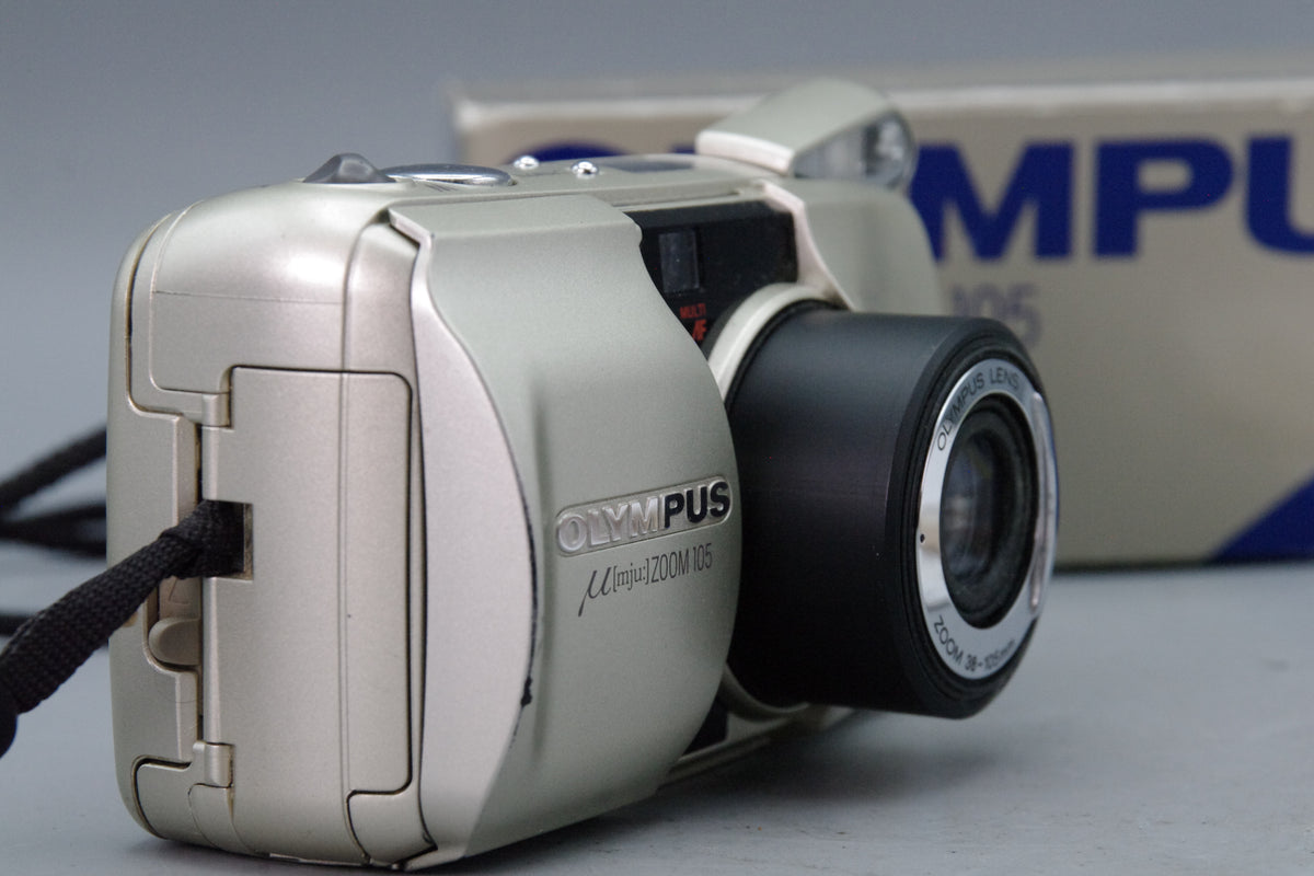 Olympus Mju Zoom 105 35mm Film Camera – Boxed – Tested & Working – Excellent