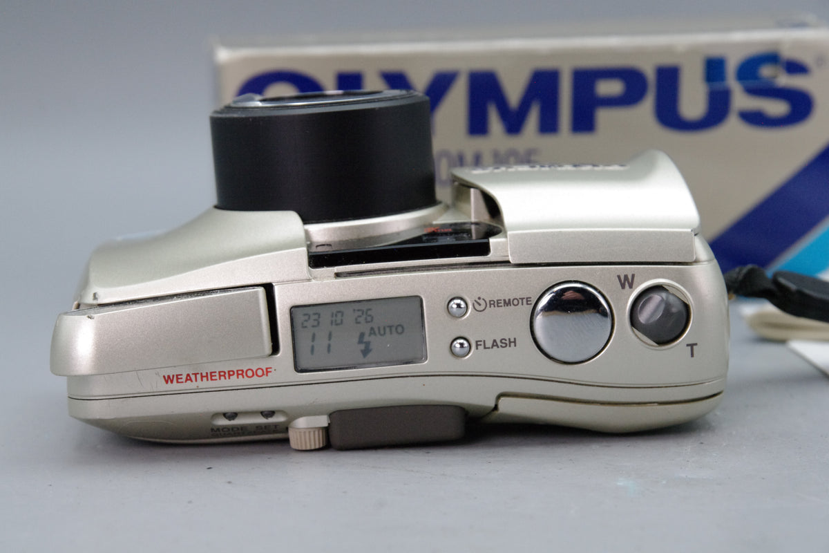 Olympus Mju Zoom 105 35mm Film Camera – Boxed – Tested & Working – Excellent