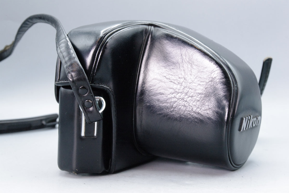 Nikon CH-1 Vintage Black Hard Leather Ever-Ready Camera Case Strap F F2