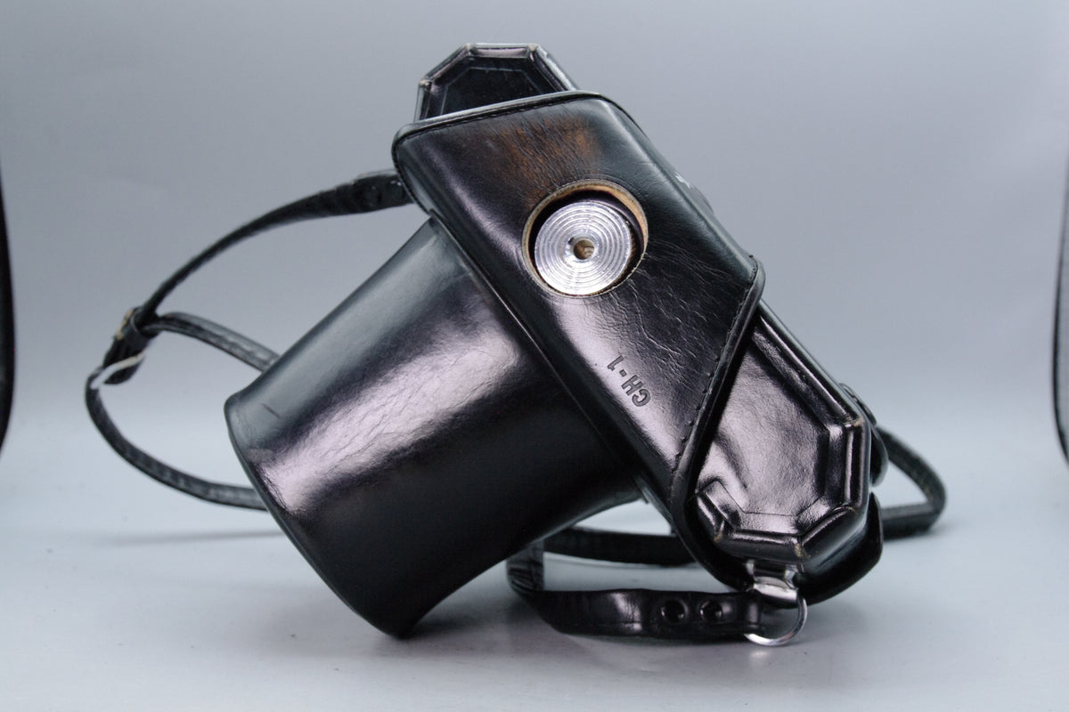 Nikon CH-1 Vintage Black Hard Leather Ever-Ready Camera Case Strap F F2