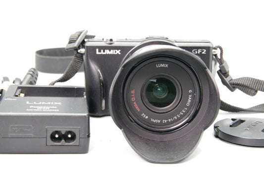 Panasonic Lumix DMC‑GF2 12MP with 14‑42mm Lens, Virtually Unmarked S/C 501