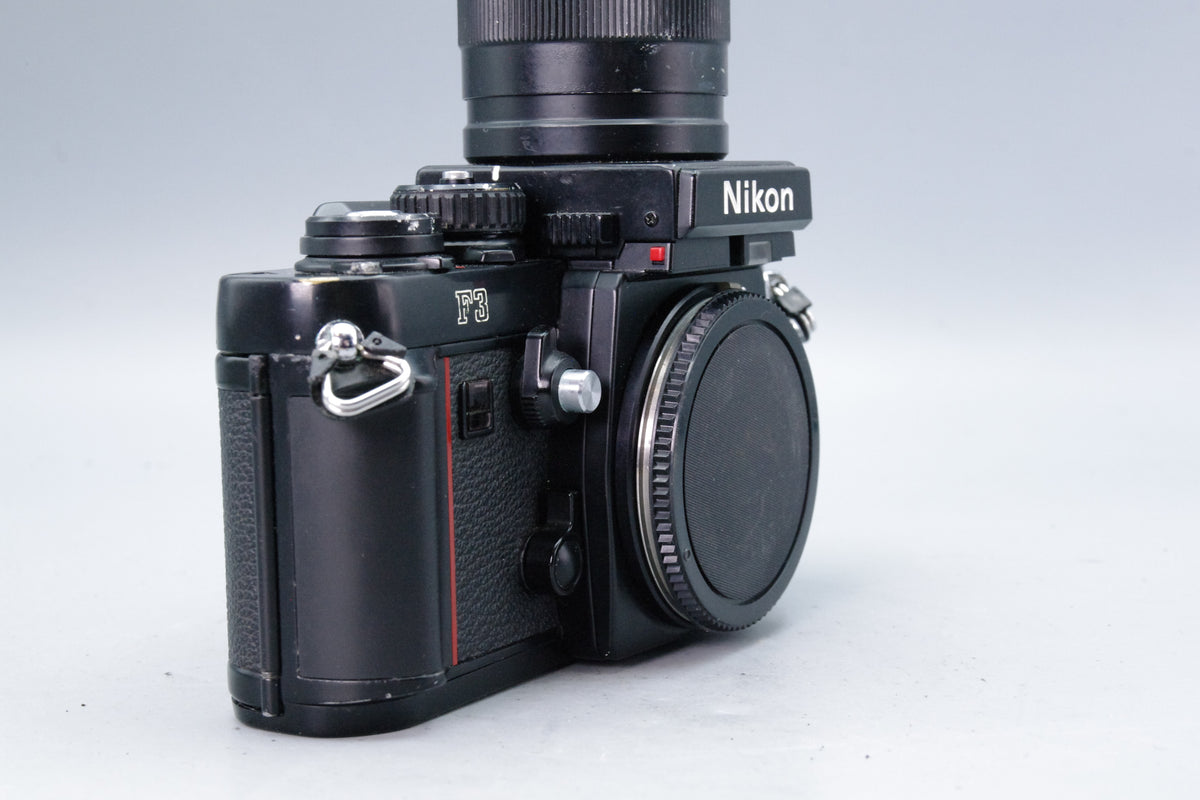 Nikon F3 35mm SLR Film Camera Body with DW-4 6x Magnifying Finder Tested