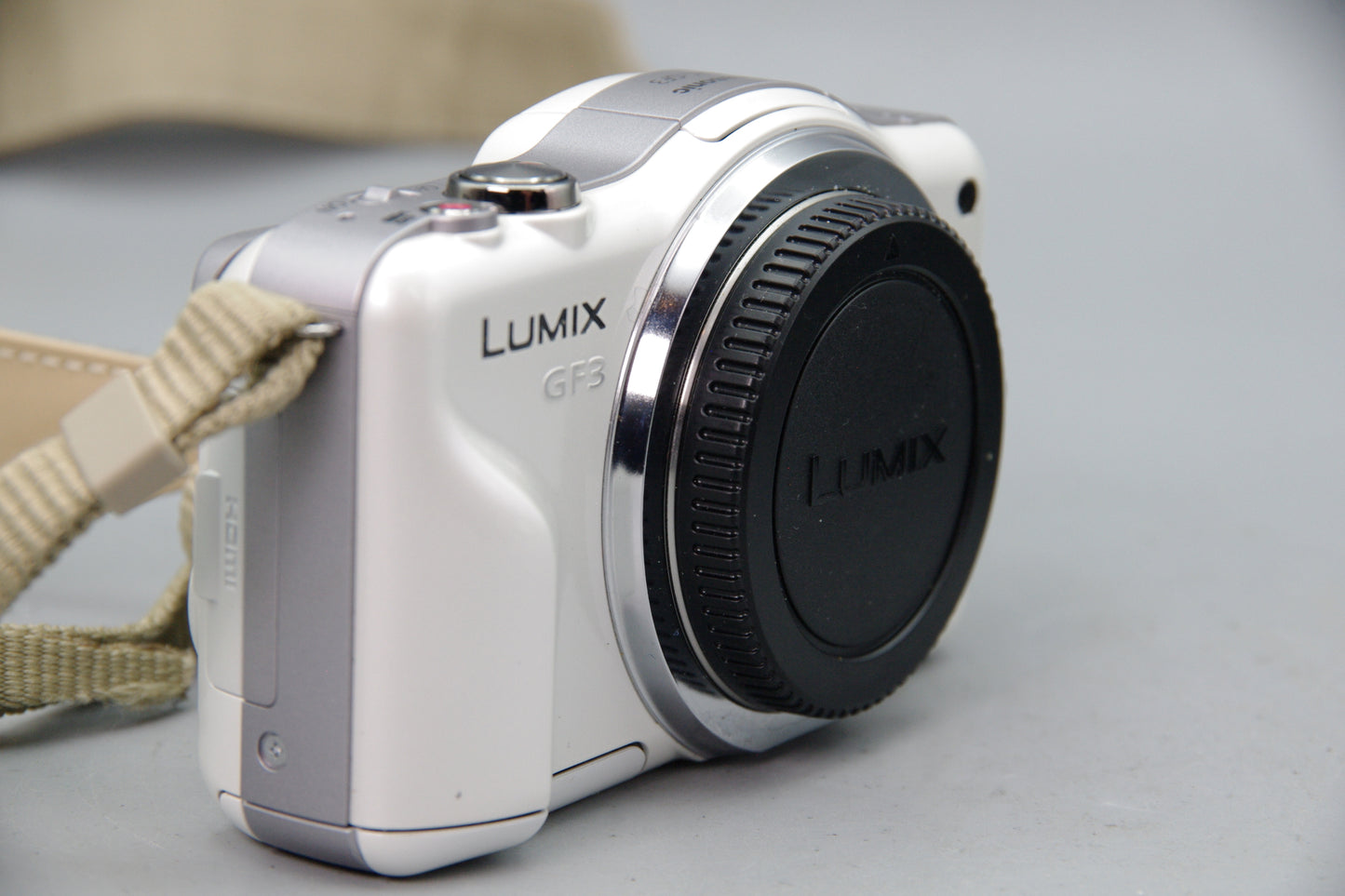 Panasonic Lumix DMC‑GF3 12MP Body in White with Charger – Excellent Condition