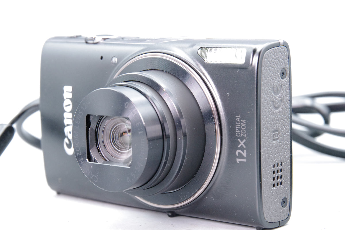 Canon IXUS 285 HS 20.2MP Digital Camera Black 12x Zoom Charger Tested