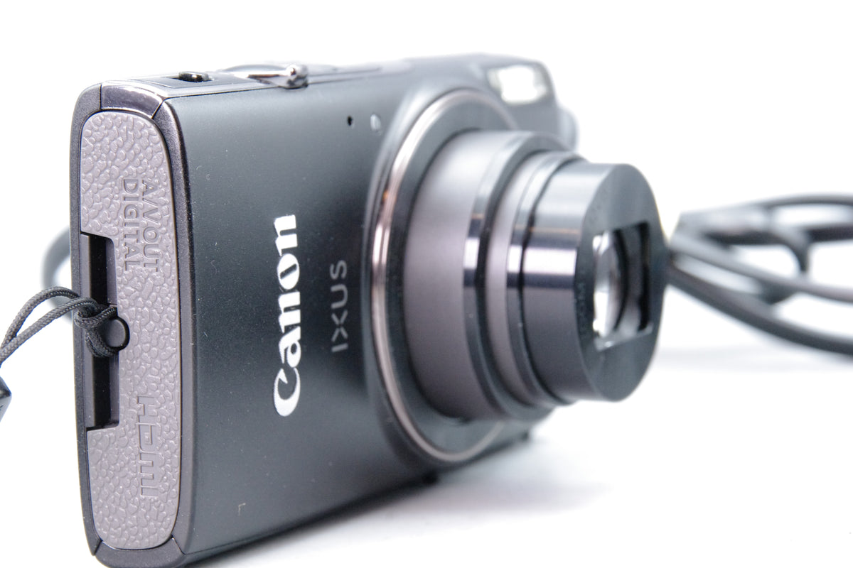 Canon IXUS 285 HS 20.2MP Digital Camera Black 12x Zoom Charger Tested
