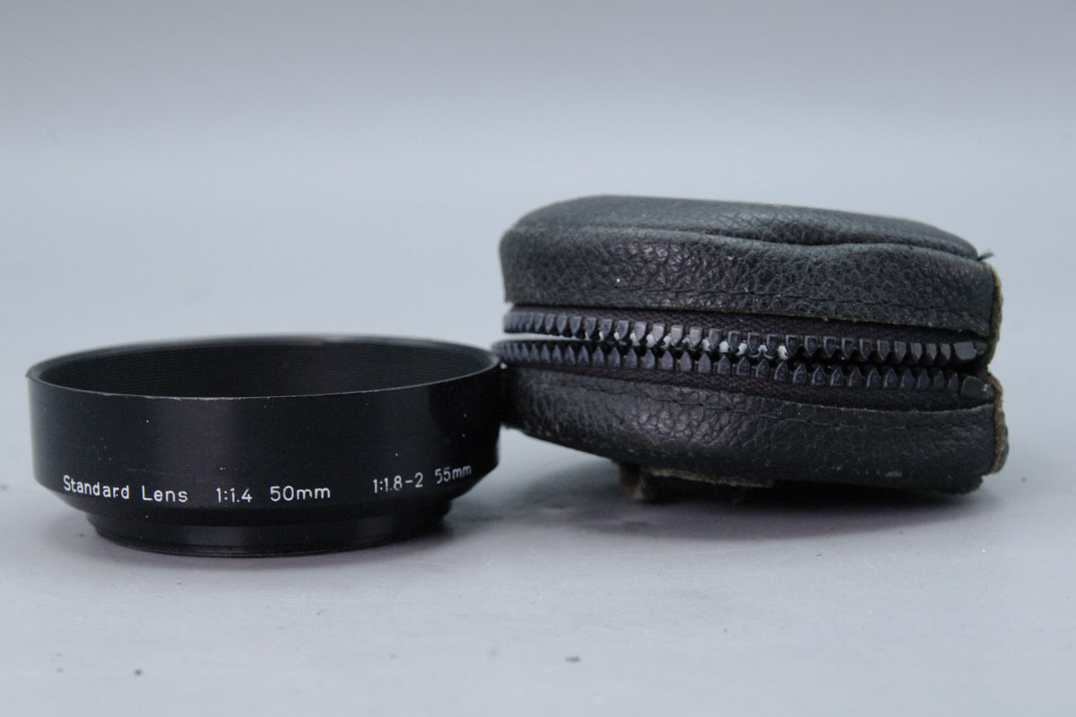 Asahi Pentax Takumar Metal Lens Hood 49mm 50mm f1.4 55mm f1.8 Case