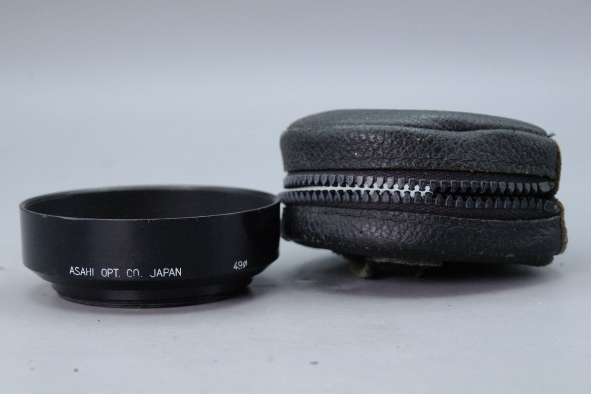 Asahi Pentax Takumar Metal Lens Hood 49mm 50mm f1.4 55mm f1.8 Case