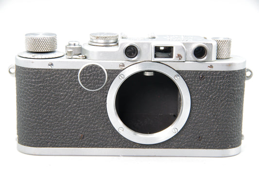 Leica II 35mm Rangefinder Camera 1948 Chrome Serial 358525 No Base Plate