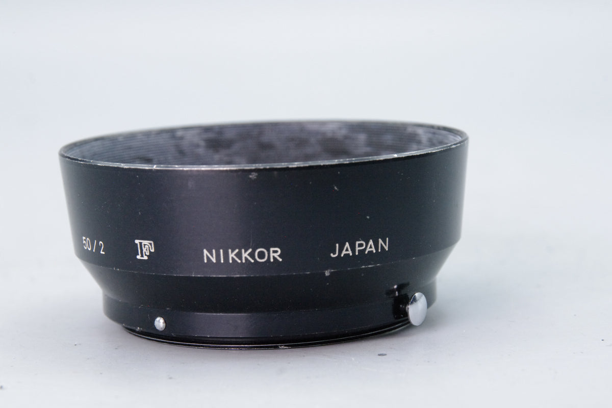 Nikon Vintage Metal Snap-On Lens Hood 50mm f2 NIKKOR F Japan Tested