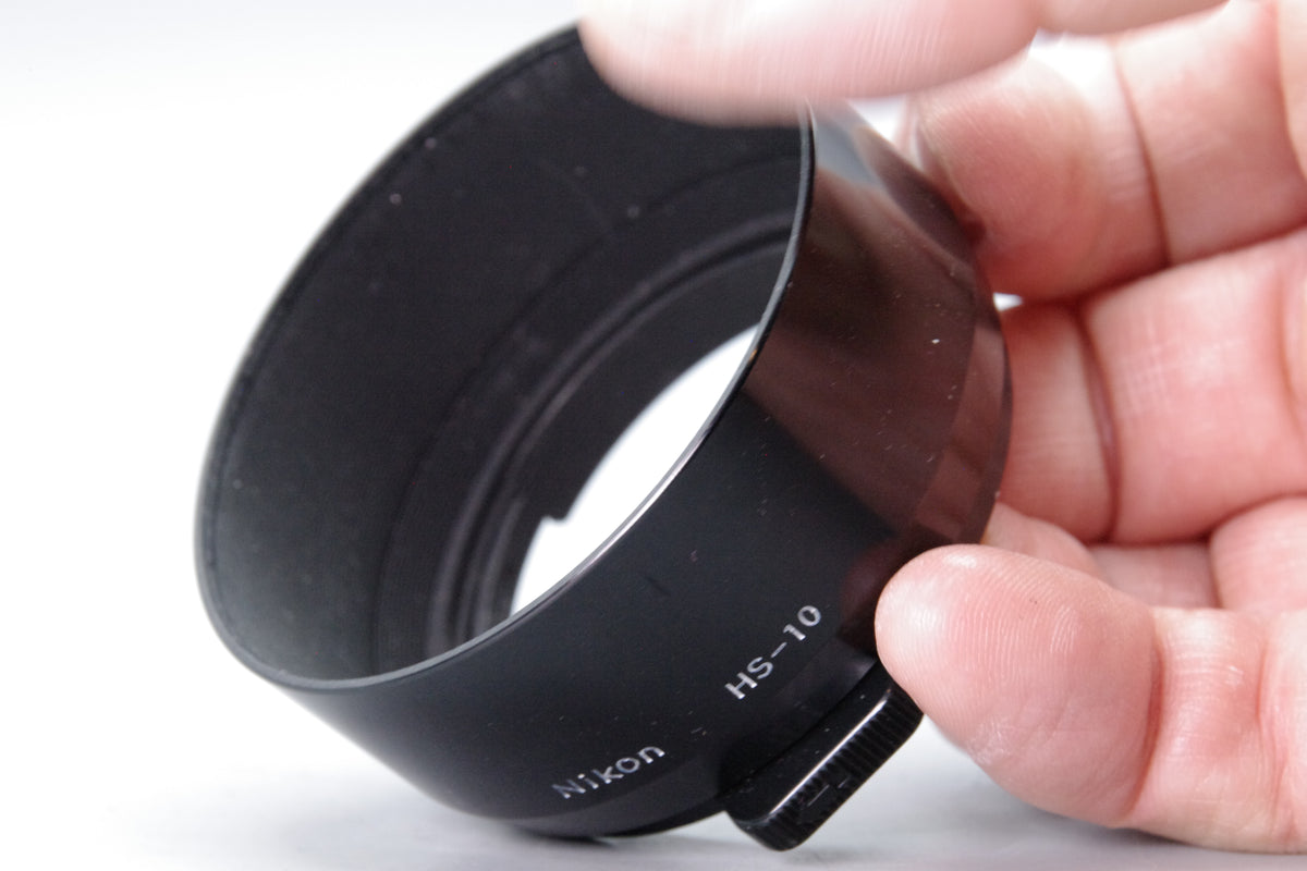 Genuine Nikon HS‑10 Metal Lens Hood for Nikkor 105mm f/2.5 & 135mm f/3.5 –EXC