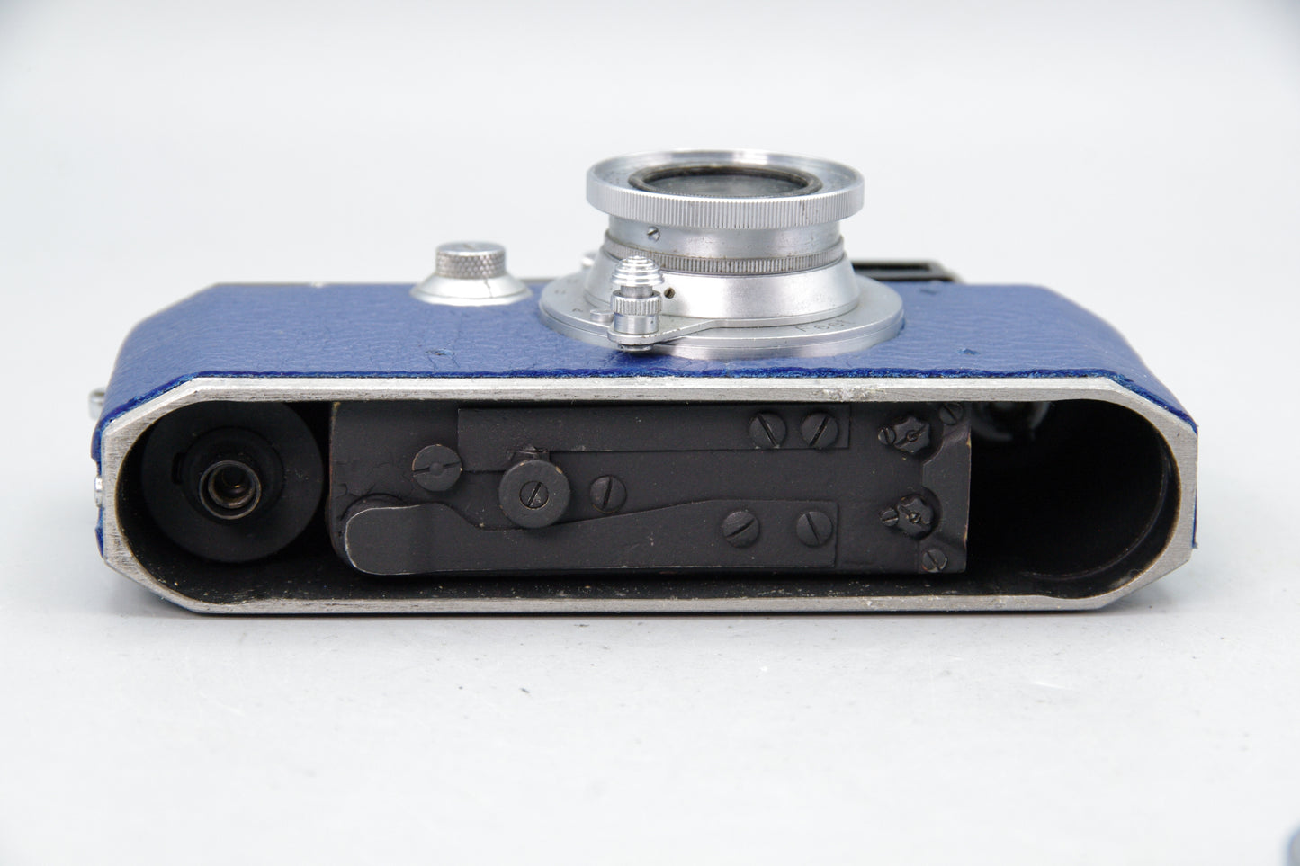 Canon IIB Rangefinder with 5cm F3.5 Serenar Lens – Black Body with Blue cover
