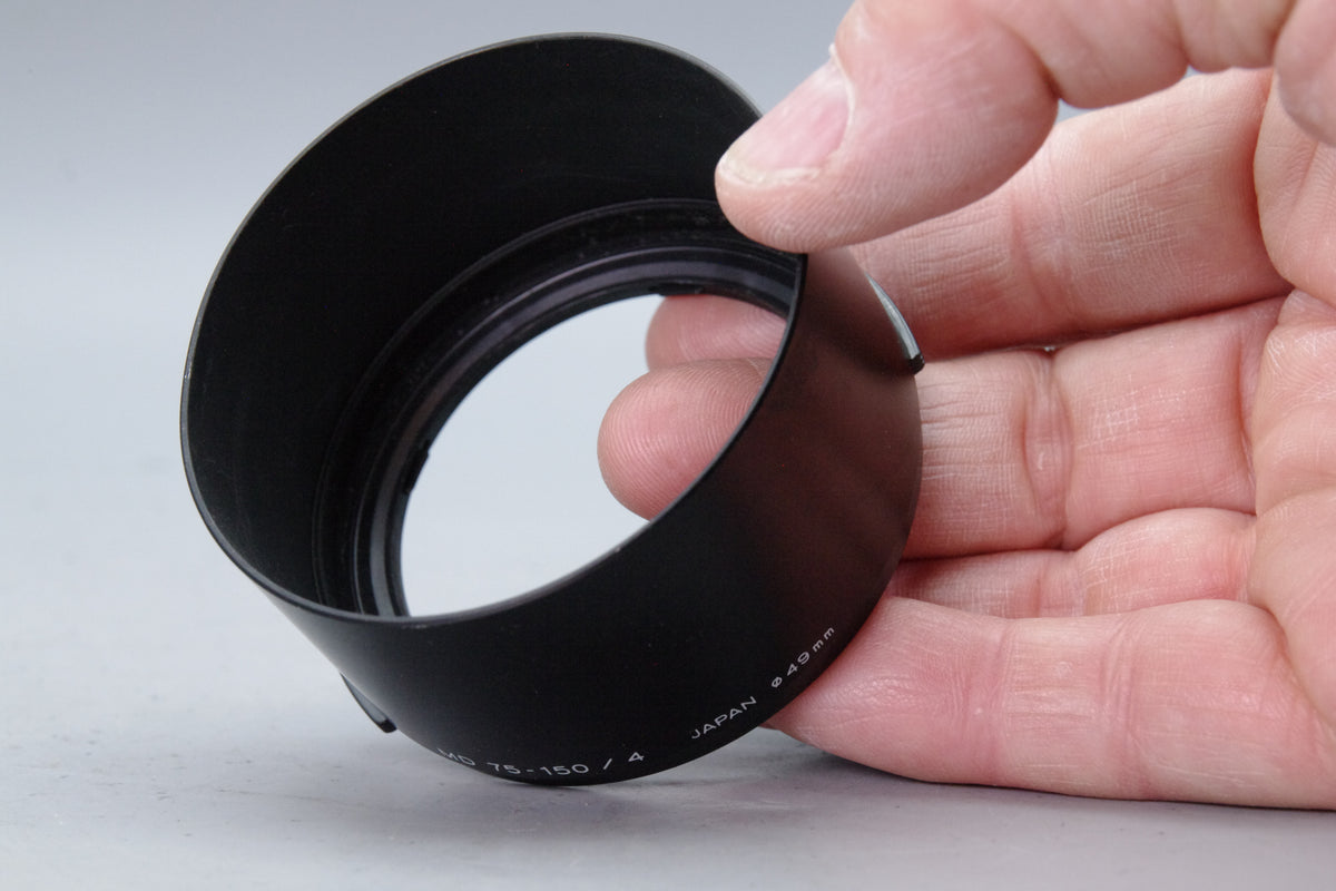 Minolta MD 75-150mm f4 Clip-On Metal Lens Hood 49mm JAPAN