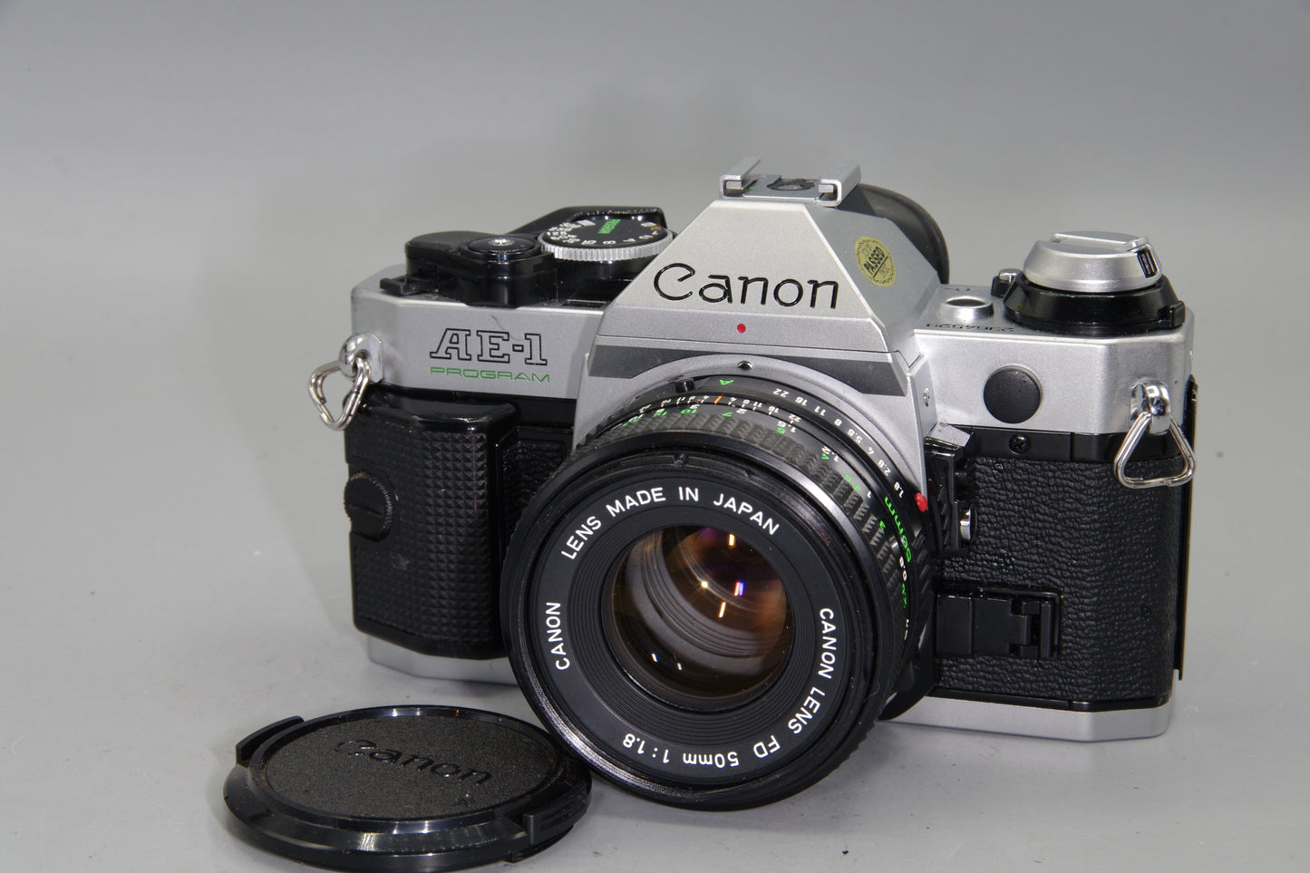 Canon AE-1 Program + FD 50mm f/1.8 Lens  Excellent – Tested