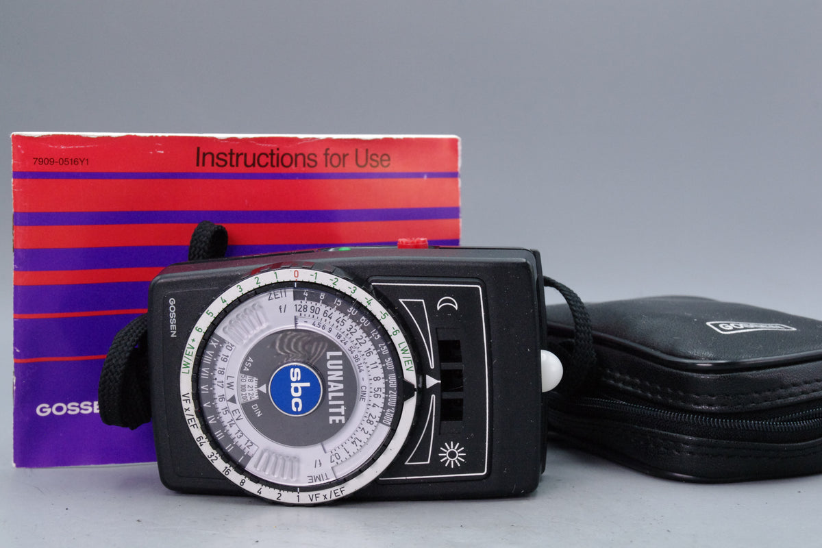 Gossen Lunalite sbc Light Meter with Case and Instructions