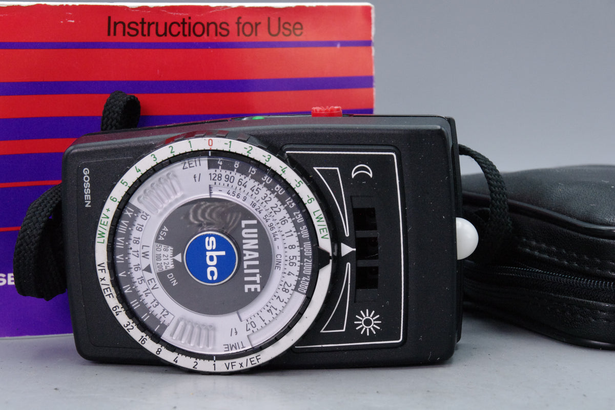 Gossen Lunalite sbc Light Meter with Case and Instructions