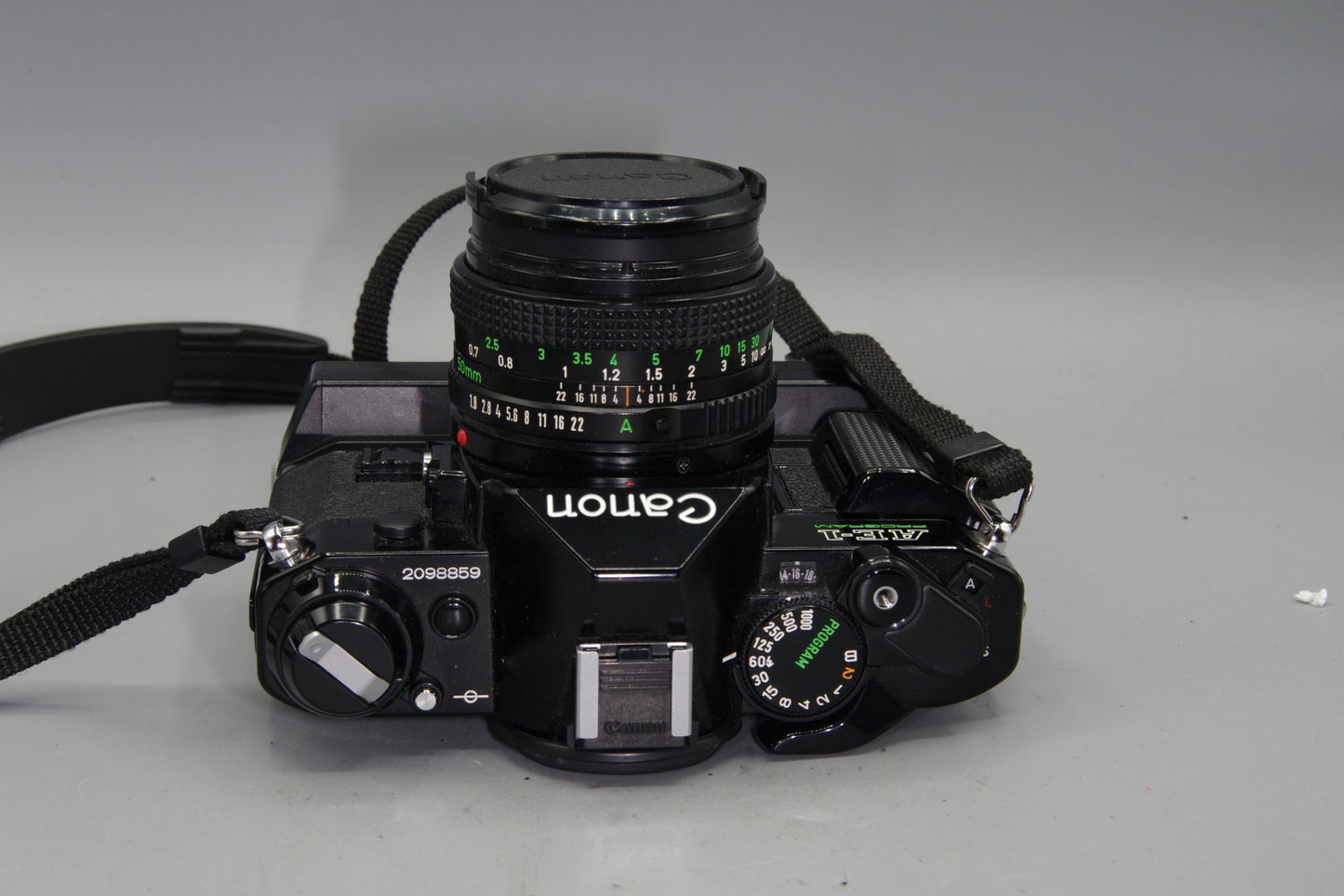 Canon AE-1 Program + FD 50mm f/1.8 Lens  Black with Winder - Excellent