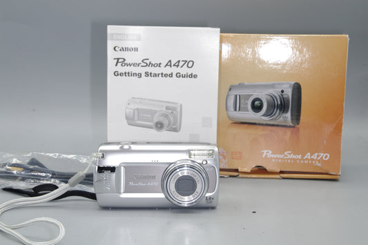 Canon PowerShot A470 7.1MP Camera - Boxed - Excellent (Takes AA)