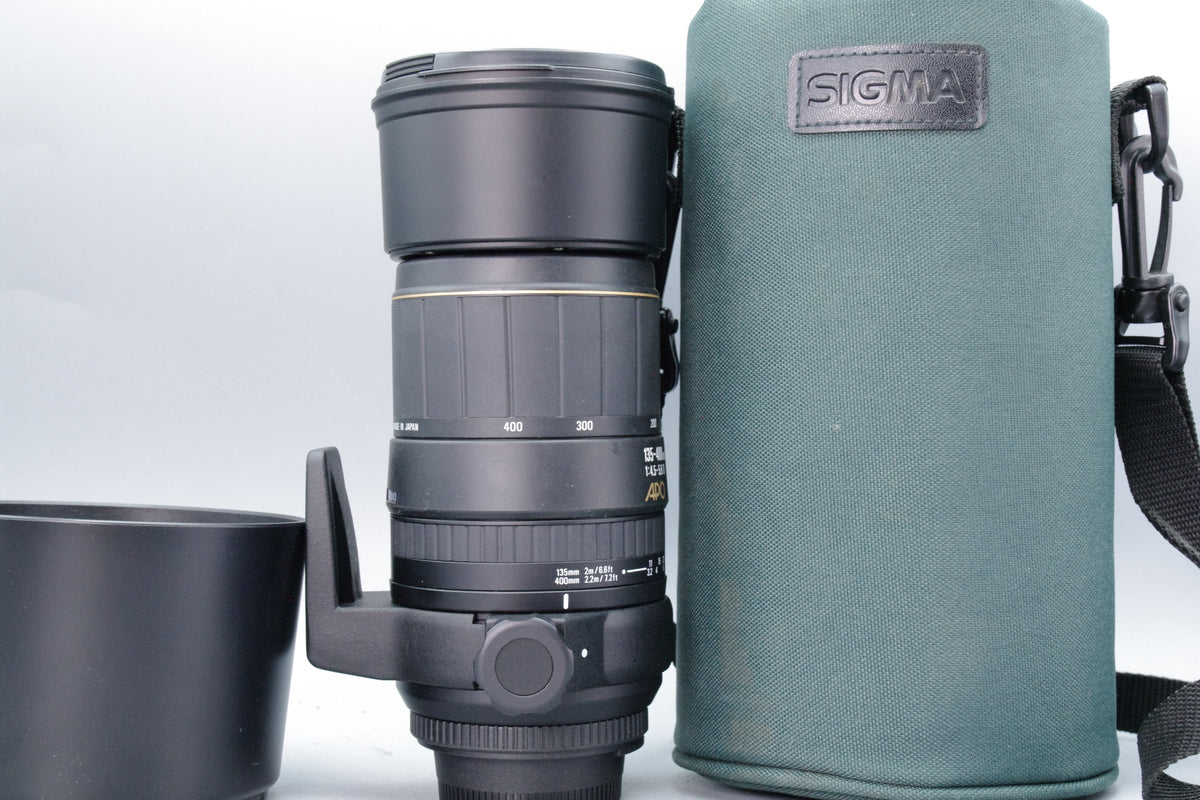 Sigma 135-400mm f4.5-5.6 APO Lens Nikon AF  Case Hood Collar VGC
