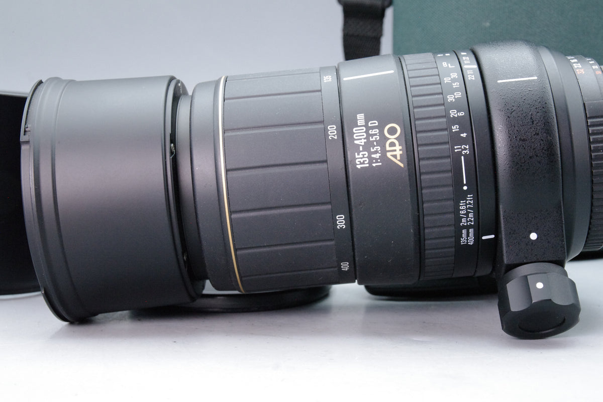Sigma 135-400mm f4.5-5.6 APO Lens Nikon AF  Case Hood Collar VGC