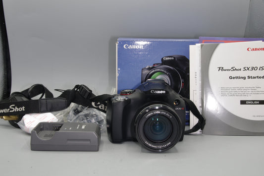 Canon PowerShot SX30IS 14.1MP 35X Opt Zoom Digital Camera  Boxed - EXC