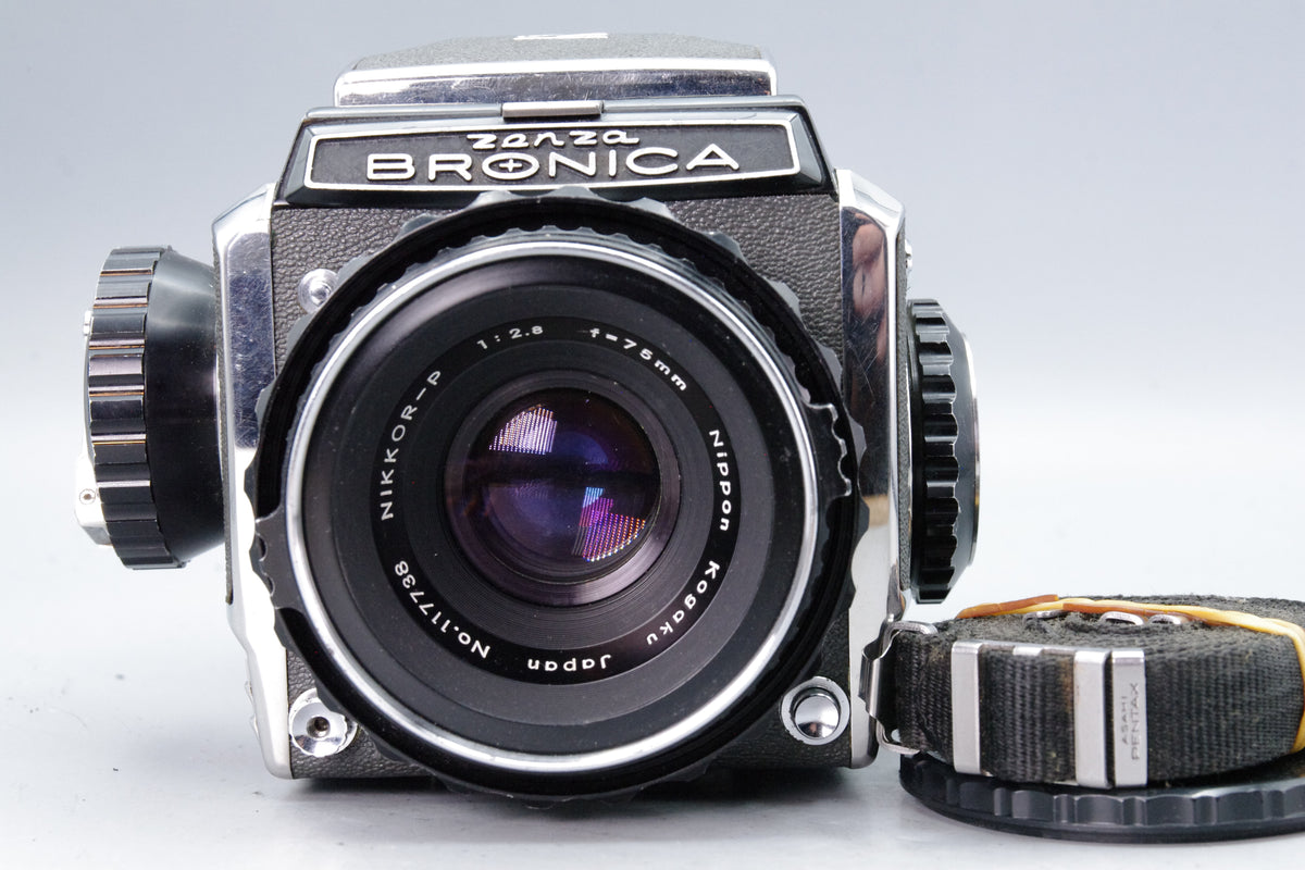 Zenza Bronica S2 6x6 Medium Format SLR Camera with Nikkor-P 75mm f2.8 Lens