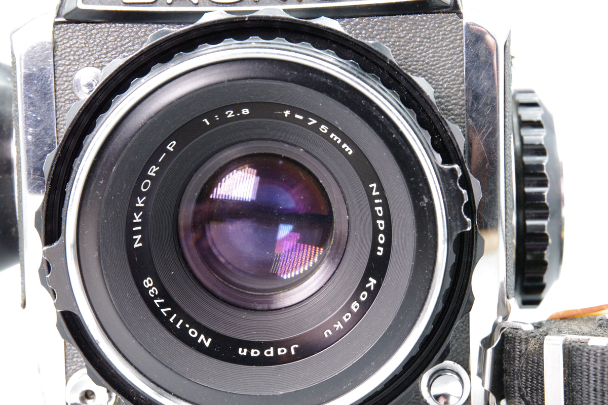 Zenza Bronica S2 6x6 Medium Format SLR Camera with Nikkor-P 75mm f2.8 Lens