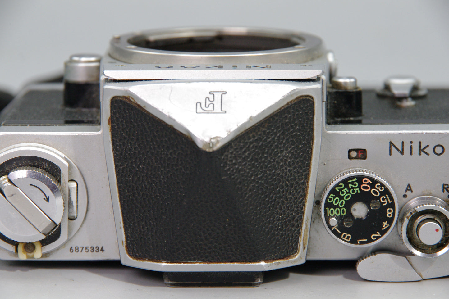 Nikon F 35mm SLR Camera Body Classic - Working but Damage to Prism