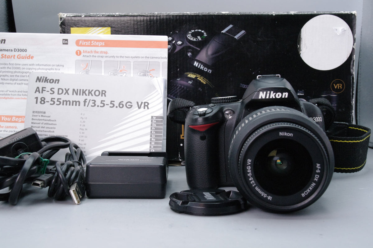 Nikon D3000 Boxed Camera Kit with AF-S 18-55mm VR Lens