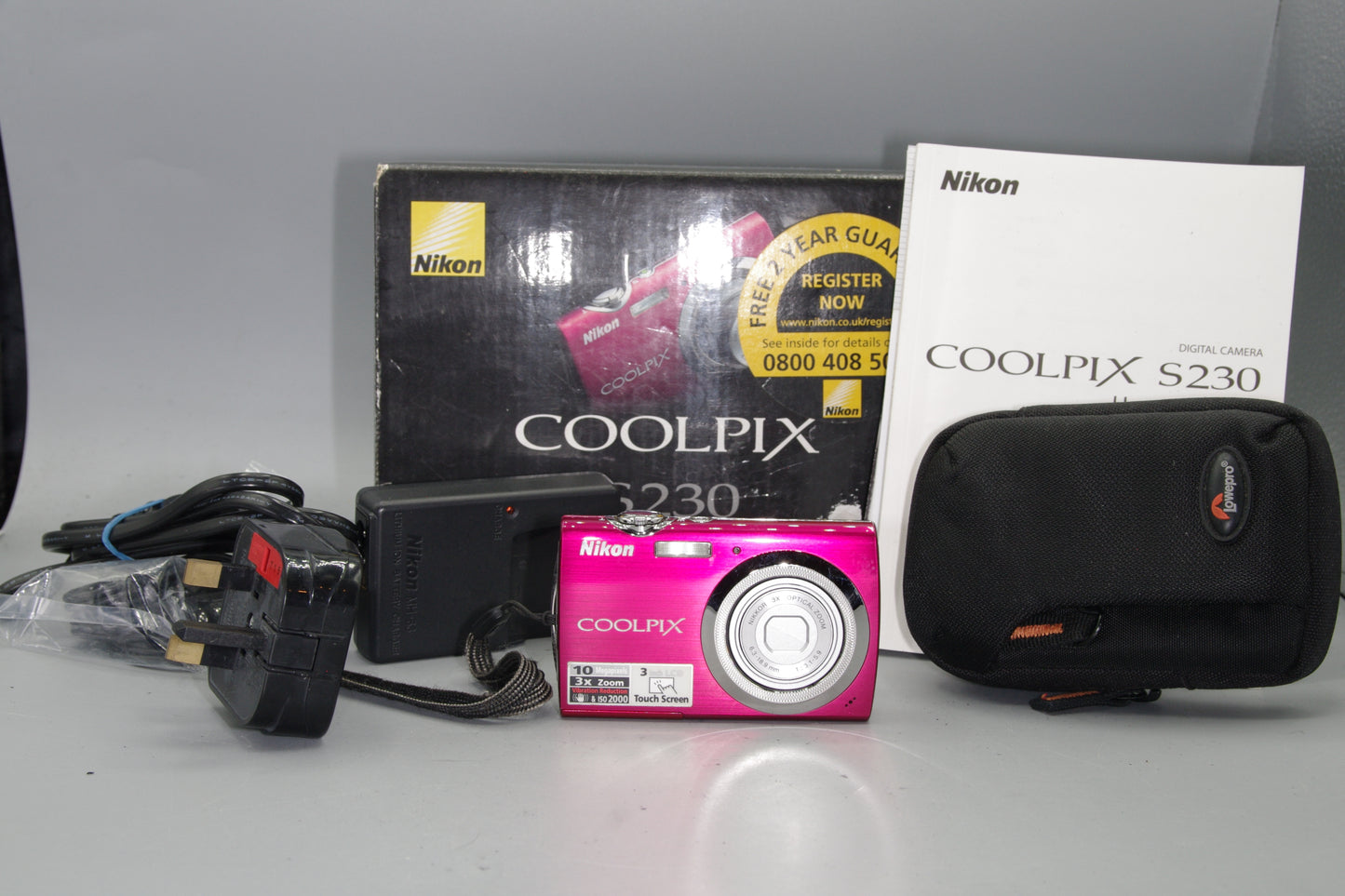 Nikon Coolpix S230 10MP Pink Compact Digital - Boxed - Excellent