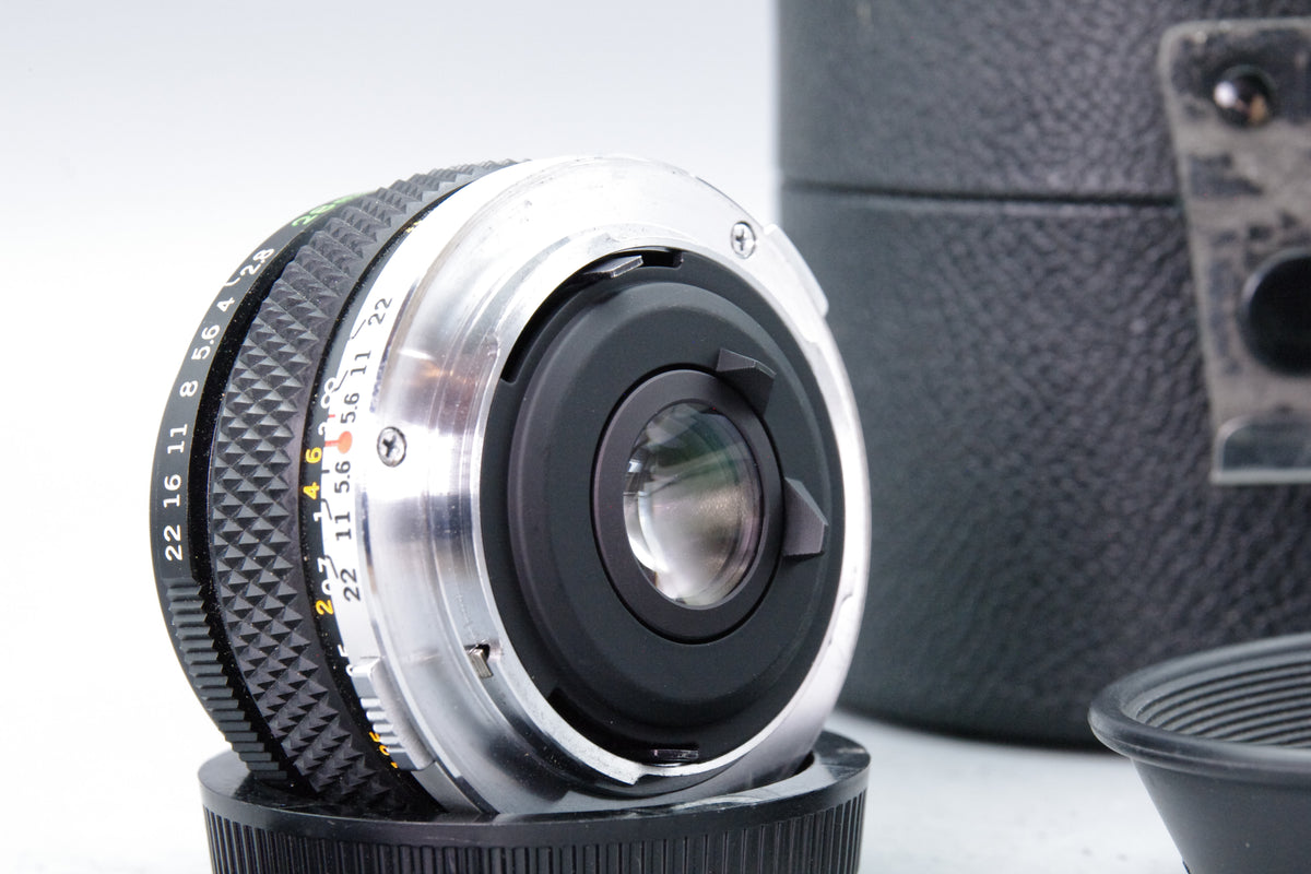Olympus Zuiko Auto-W 28mm f/2.8 Wide Angle Lens & Case – Excellent