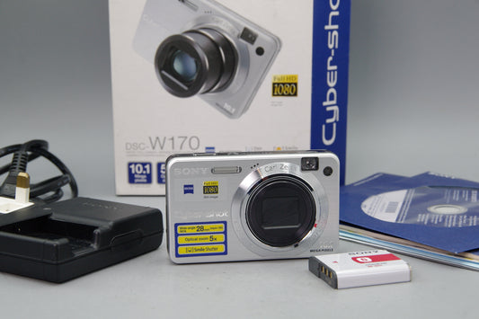 Sony Cyber‑shot DSC‑W170 10.1MP Digital Camera Boxed Excellent Condition