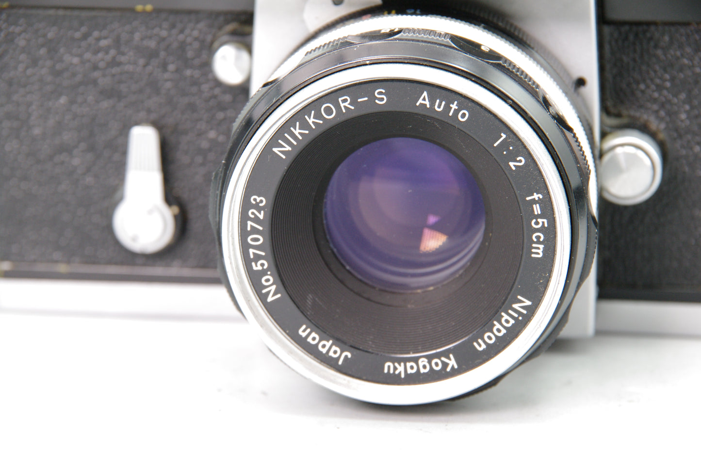 Nikon F Photomic 35mm SLR with Nikkor‑S 5cm f2 Lens and Hood
