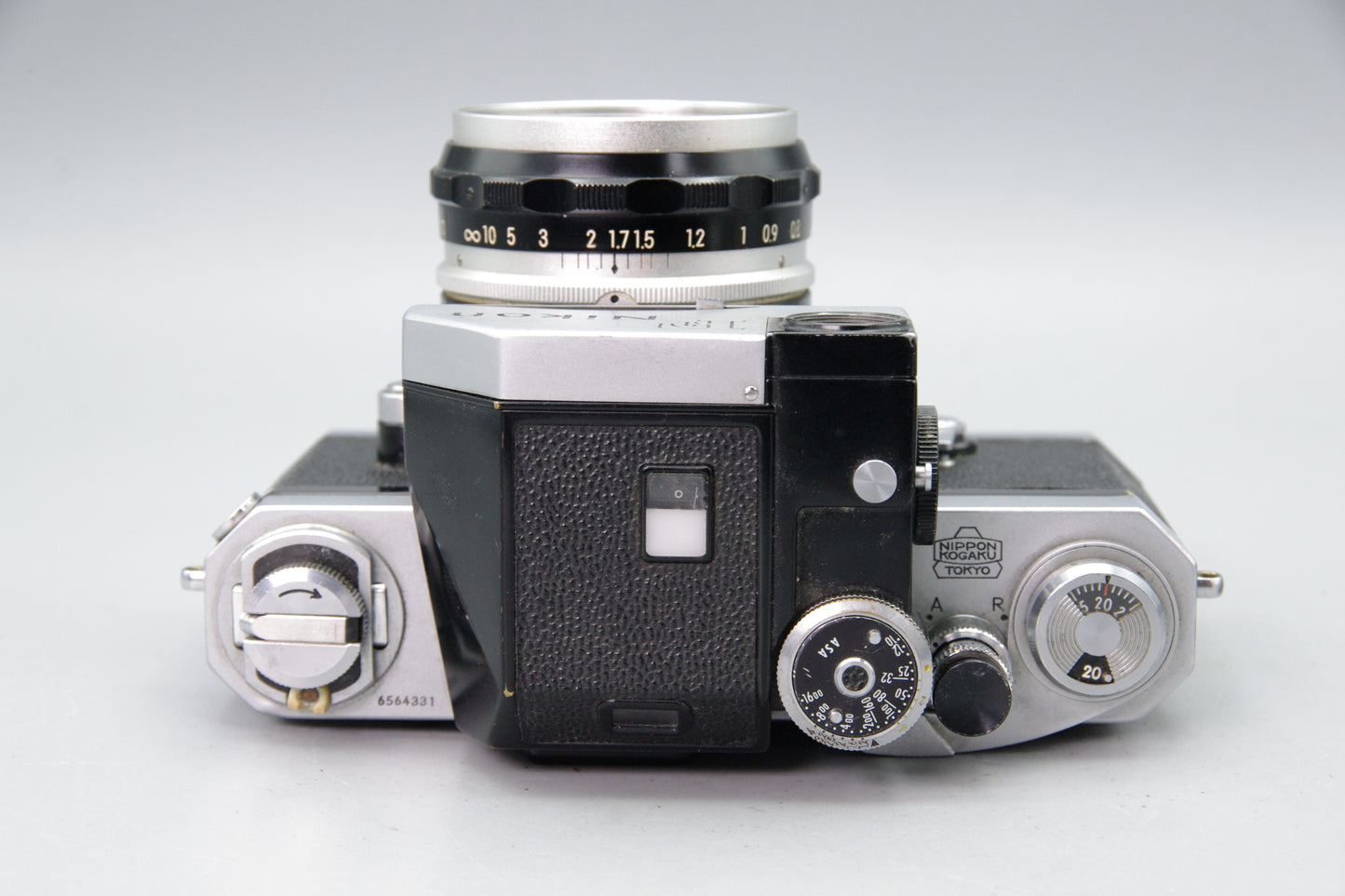 Nikon F Photomic 35mm SLR with Nikkor‑S 5cm f2 Lens and Hood
