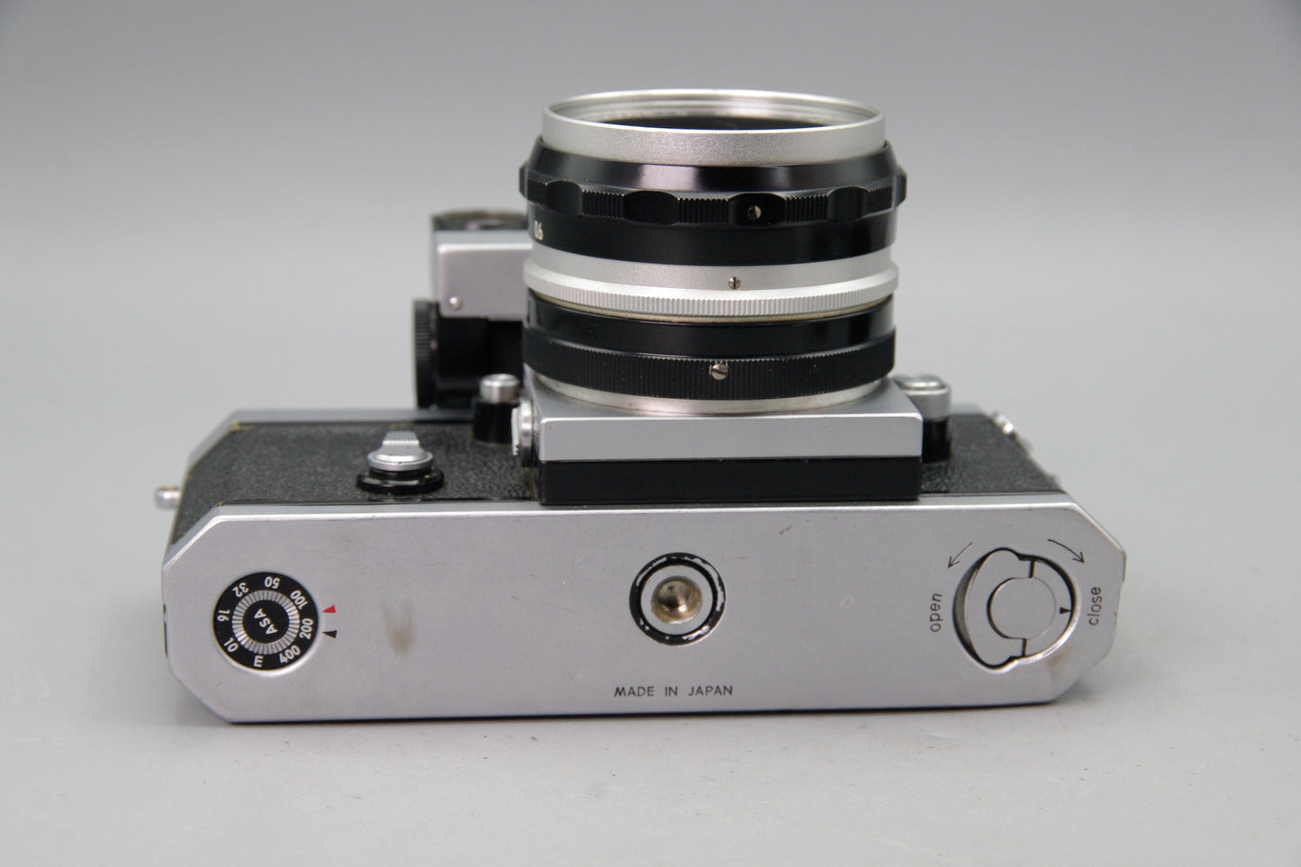 Nikon F Photomic 35mm SLR with Nikkor‑S 5cm f2 Lens and Hood