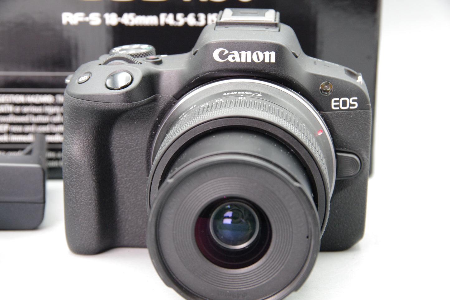 Canon EOS R50 with RF‑S 18‑45mm Lens Boxed Mint As New Complete