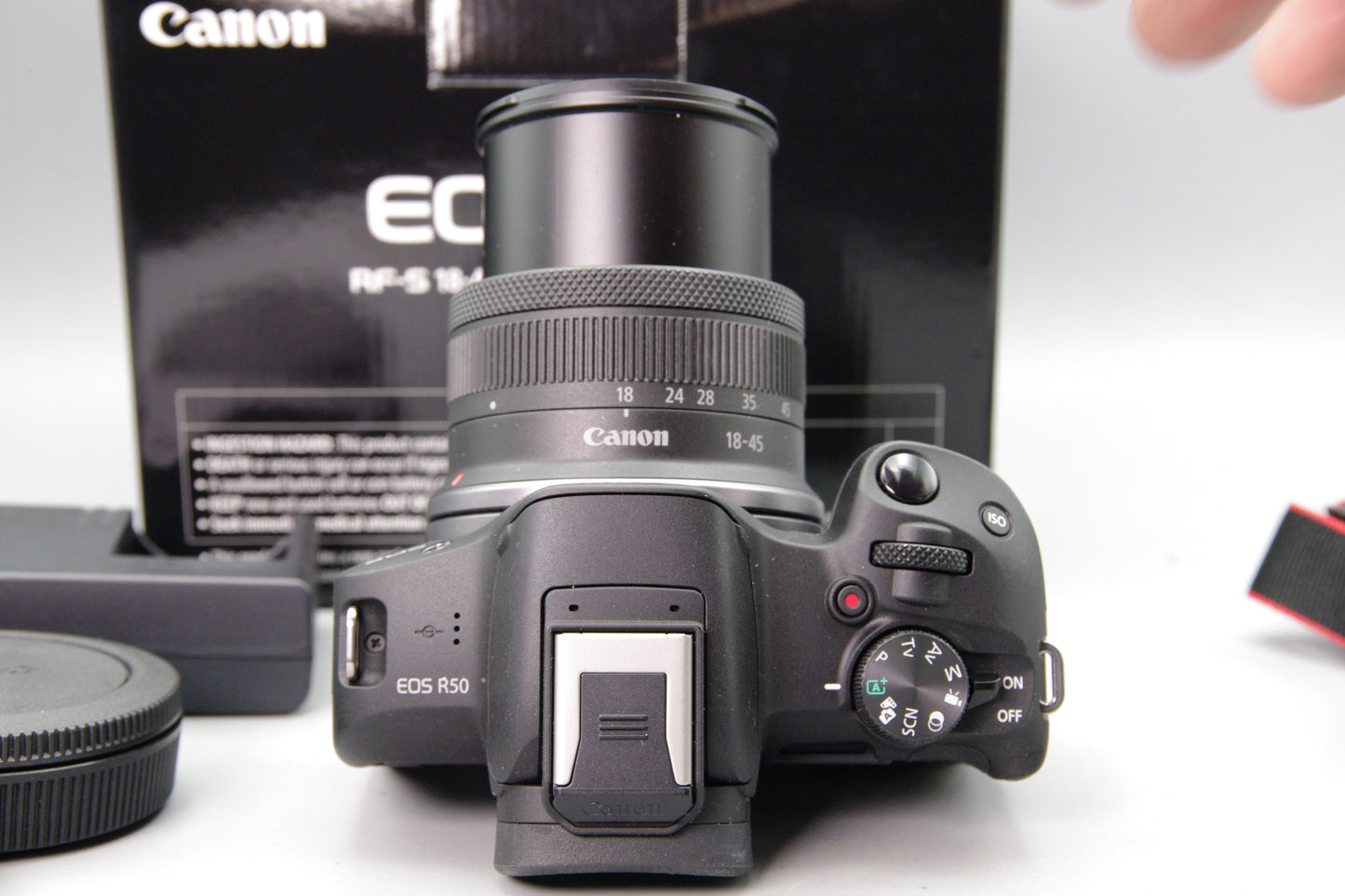 Canon EOS R50 with RF‑S 18‑45mm Lens Boxed Mint As New Complete