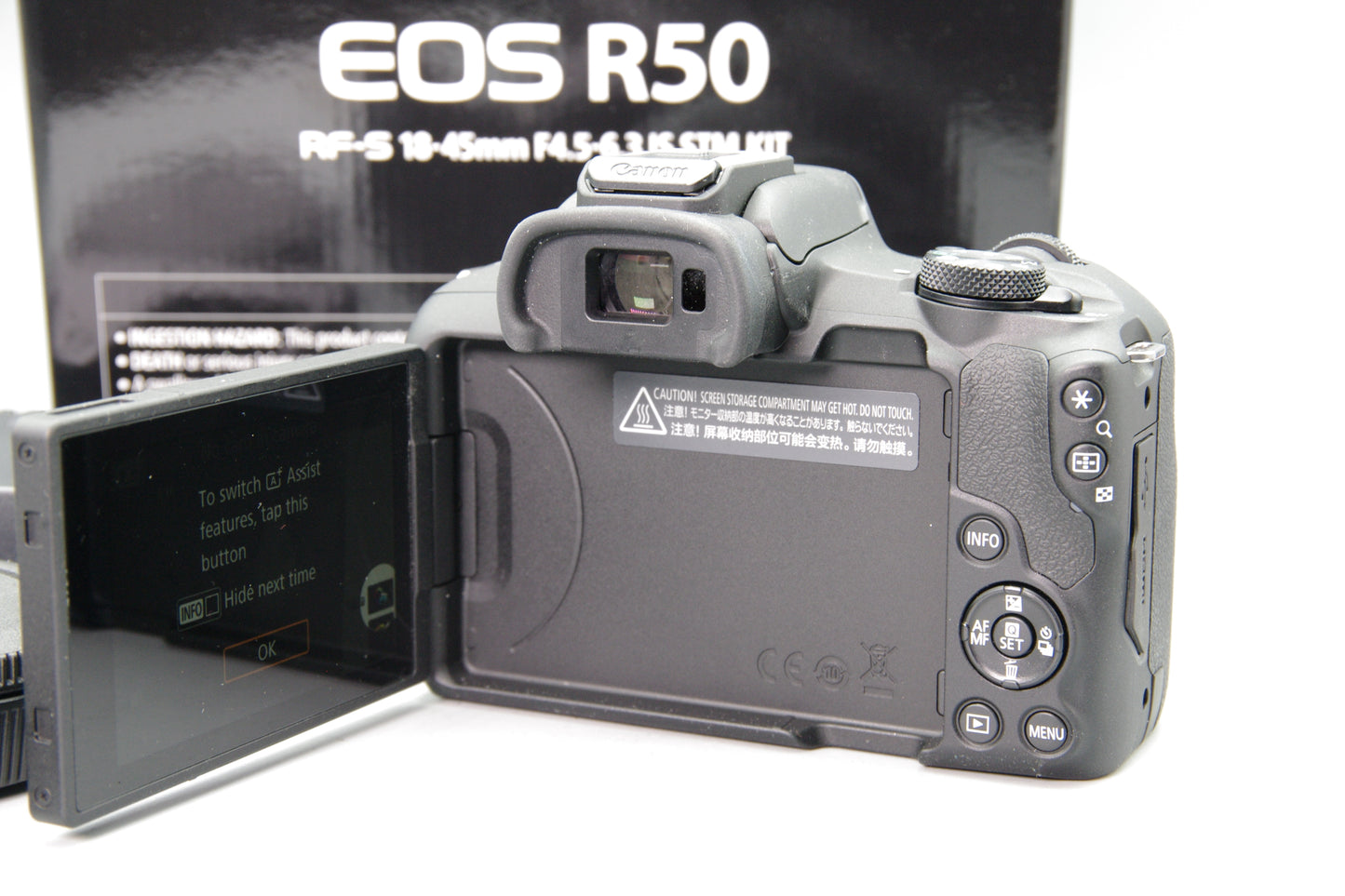 Canon EOS R50 with RF‑S 18‑45mm Lens Boxed Mint As New Complete
