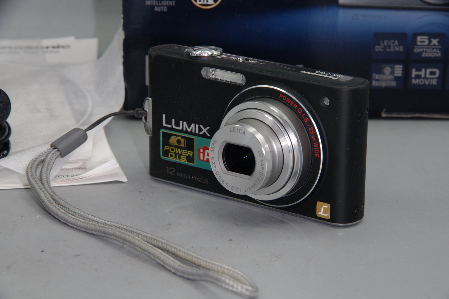 Panasonic Lumix DMC-FX60 Compact Digital Camera 12MP 5x Zoom HD Video - Boxed