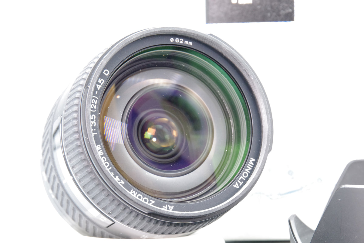 Minolta AF 24–105mm f/3.5–4.5 D Lens A‑Mount – Excellent with Hood