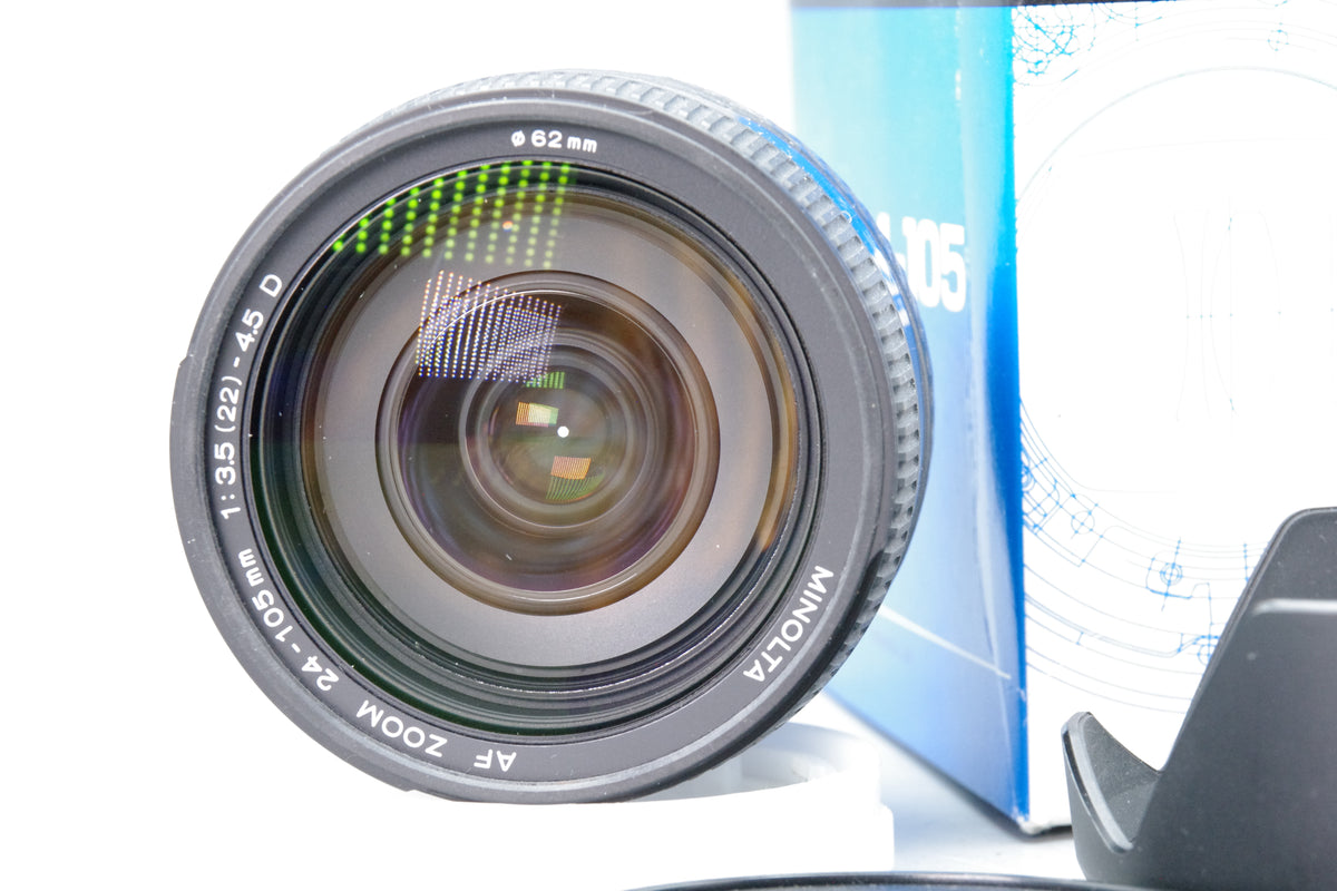Minolta AF 24–105mm f/3.5–4.5 D Lens A‑Mount – Excellent with Hood