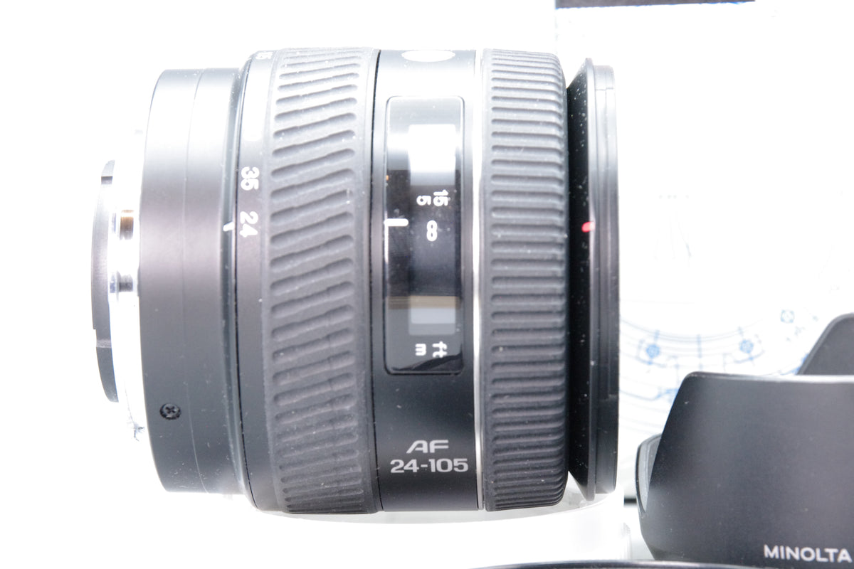 Minolta AF 24–105mm f/3.5–4.5 D Lens A‑Mount – Excellent with Hood