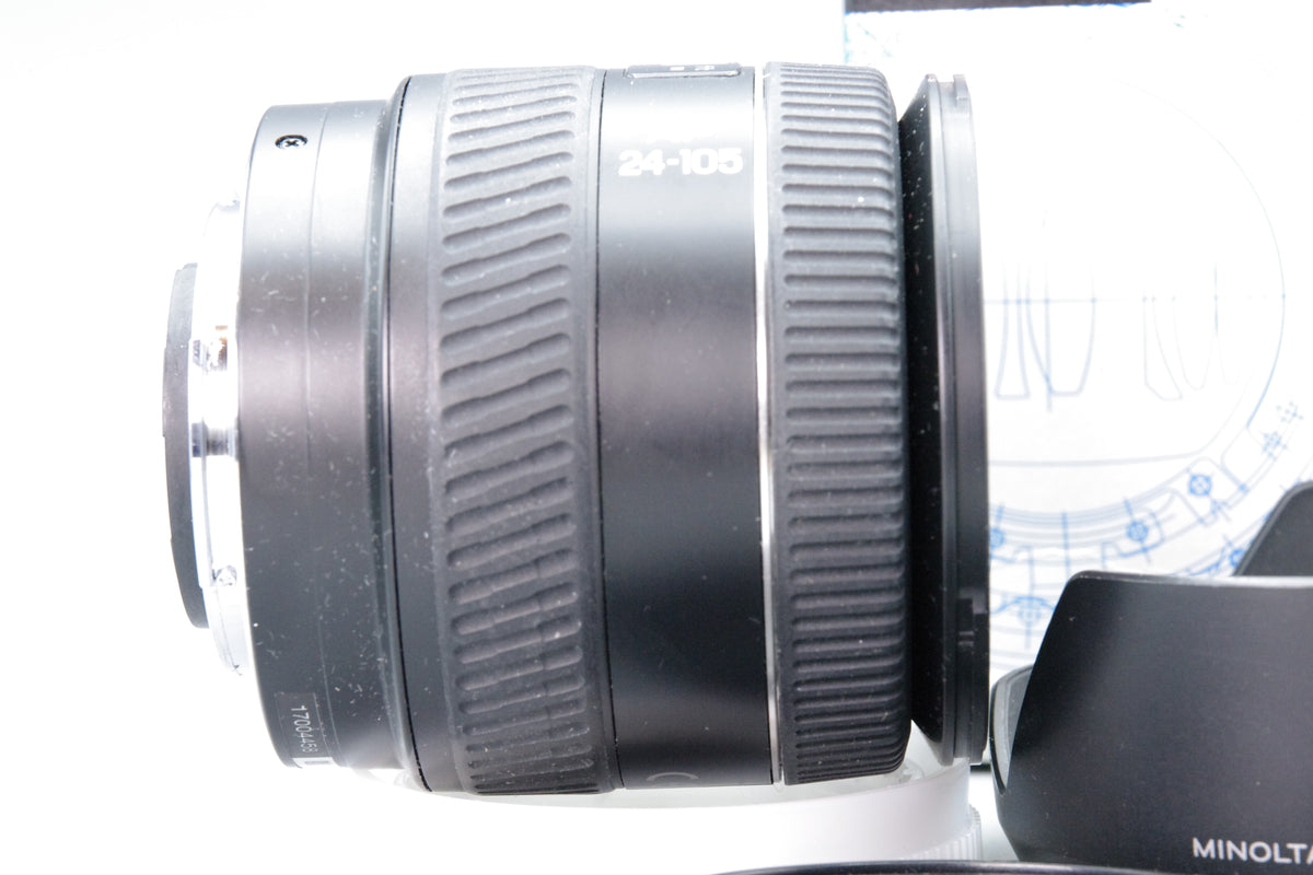Minolta AF 24–105mm f/3.5–4.5 D Lens A‑Mount – Excellent with Hood