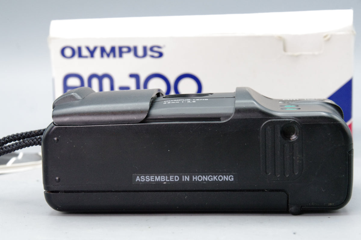 Olympus AM‑100 35mm Compact Camera – Tested & Working – Boxed